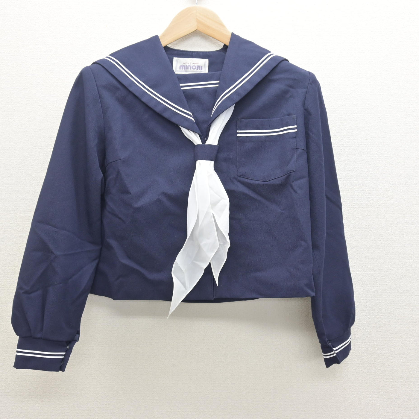【中古】静岡県 東陽中学校 女子制服 3点 (セーラー服・スカート) sf122089