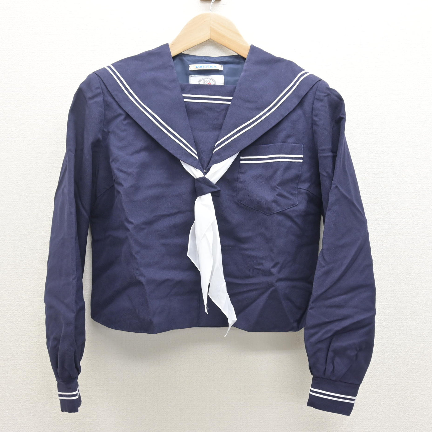 【中古】静岡県 東陽中学校 女子制服 3点 (セーラー服・スカート) sf122090