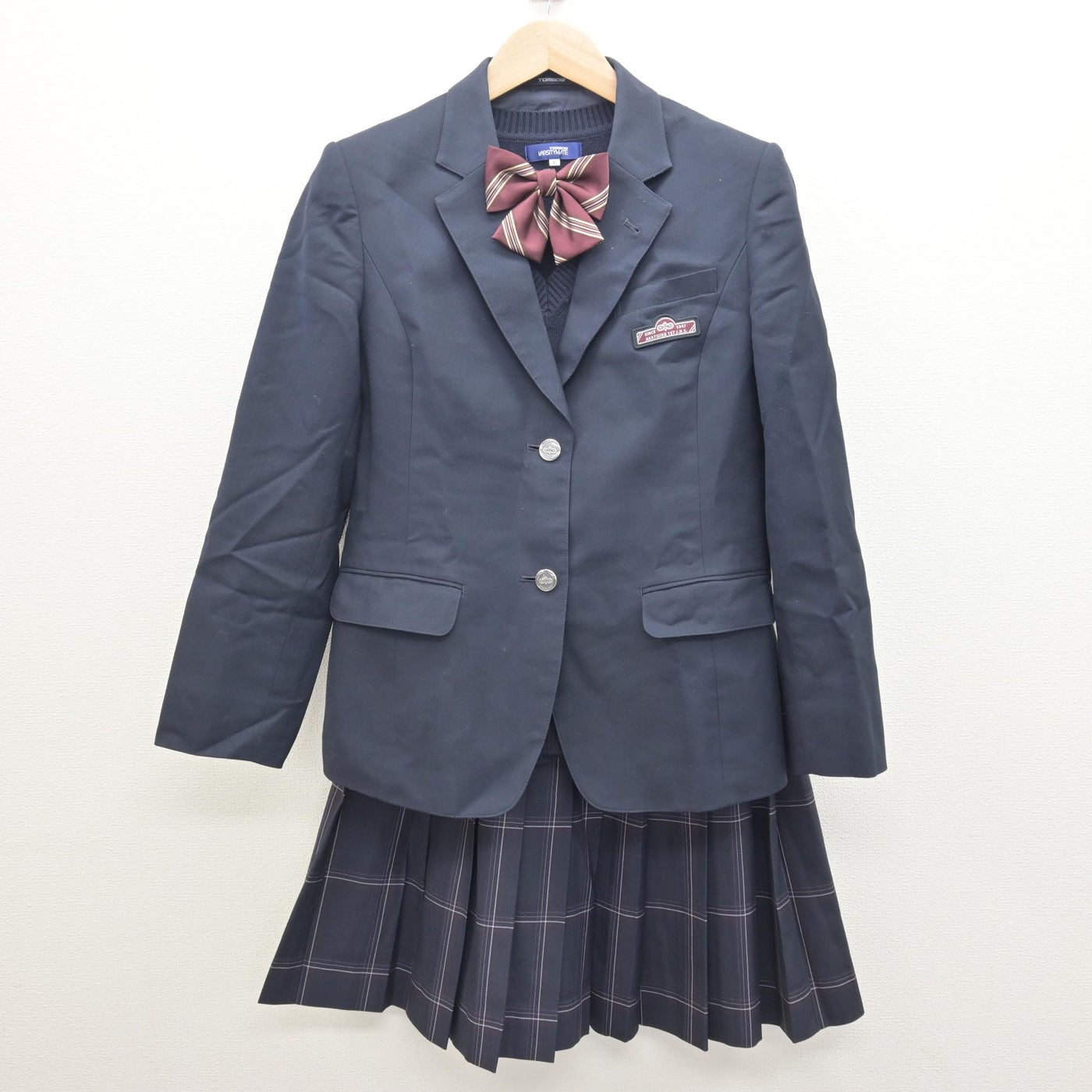 【中古】東京都 赤塚第一中学校 女子制服 5点 (ブレザー・ニットベスト・スカート) sf122105