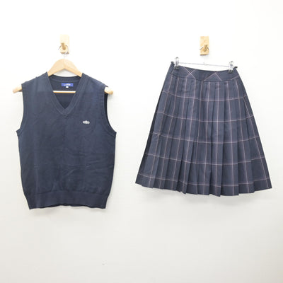 【中古】東京都 赤塚第一中学校 女子制服 2点 (ニットベスト・スカート) sf122106