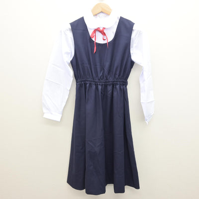 【中古】愛知県 聖霊中学校 女子制服 5点 (ブレザー・シャツ・ジャンパースカート) sf122109