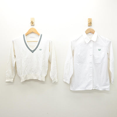 【中古】東京都 落合第二中学校 女子制服 2点 (ニット・シャツ) sf122119