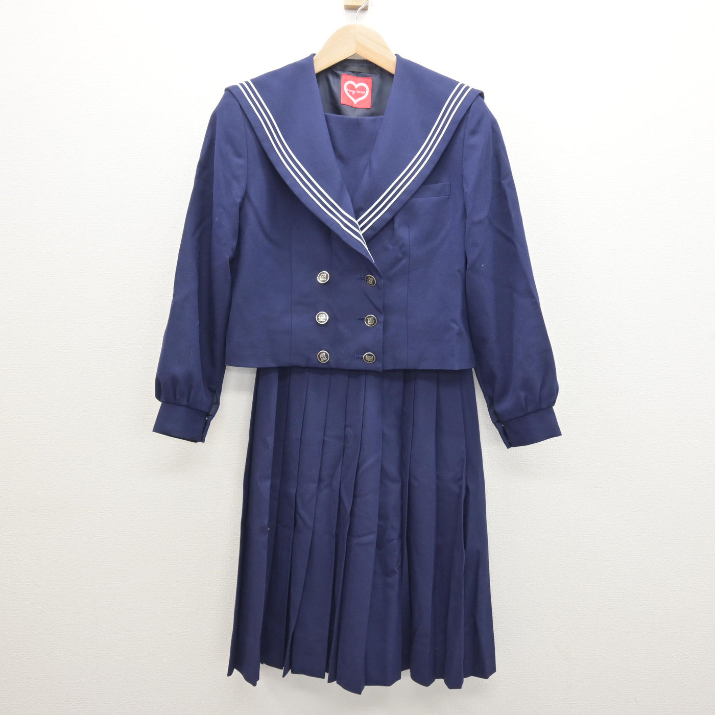 【中古】福岡県 柳南中学校 女子制服 2点 (セーラー服・スカート) sf122124
