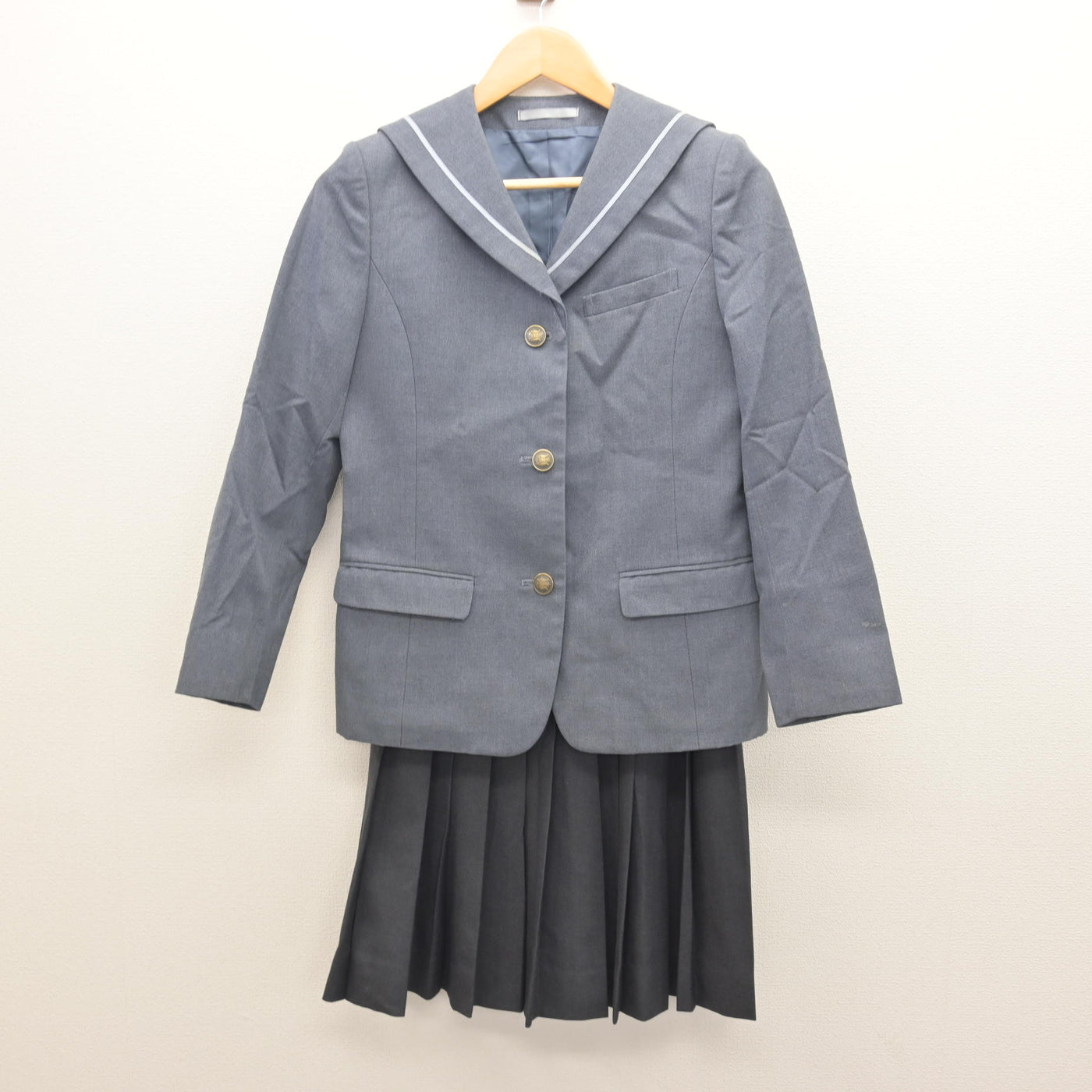 【中古】埼玉県 笹目中学校 女子制服 3点 (ブレザー・スカート・スカート) sf122131