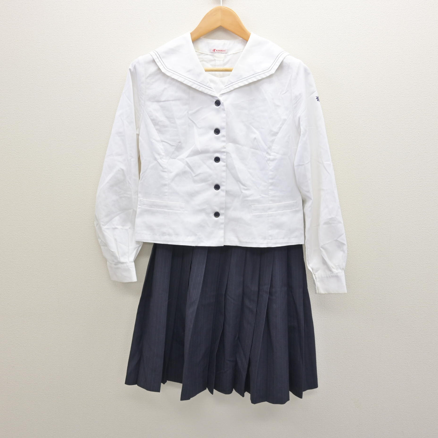 【中古】大分県 楊志館高等学校 女子制服 3点 (ブラウス・スカート) sf122136