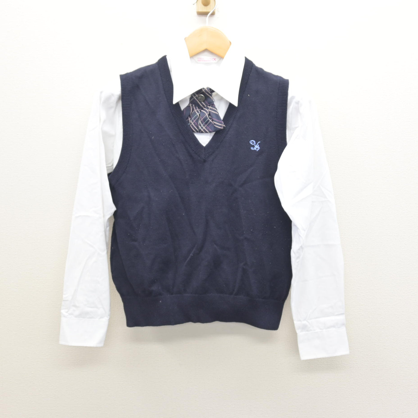 【中古】東京都 八雲学園中学校高等学校 女子制服 3点 (ニットベスト・シャツ) sf122143