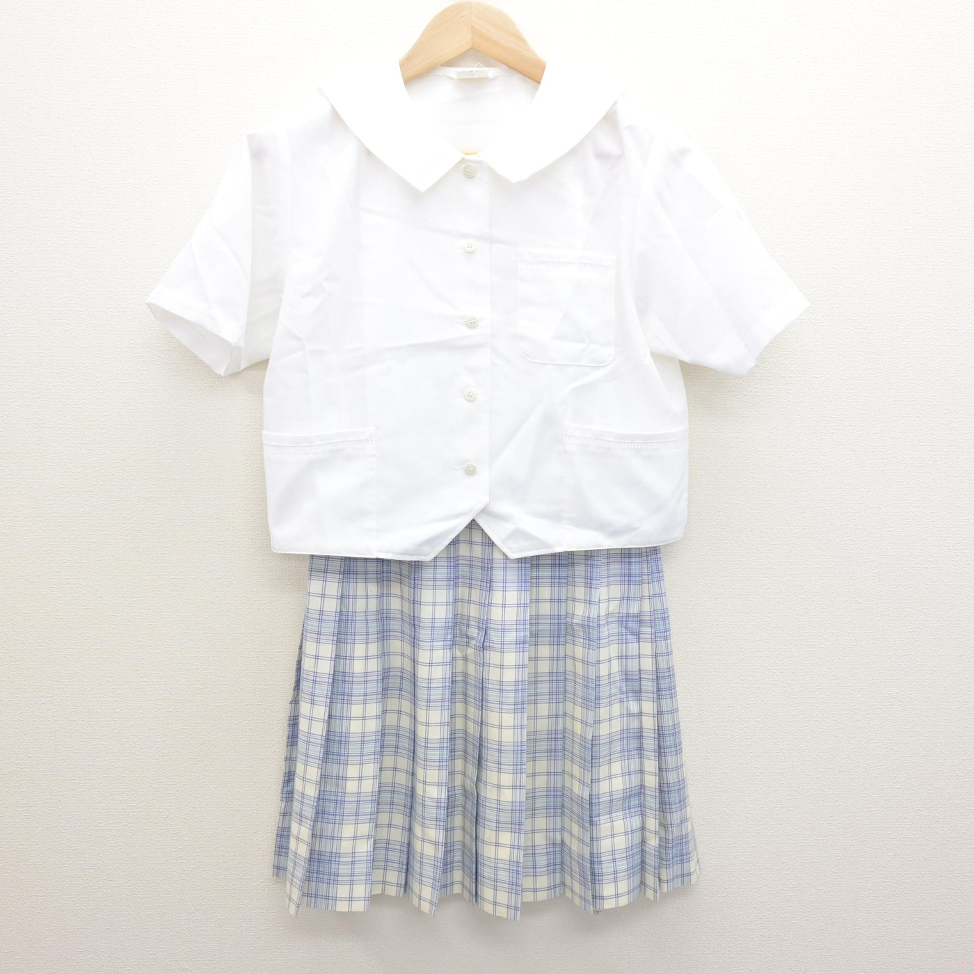 【中古】東京都 八雲学園中学校高等学校 女子制服 2点 (シャツ・スカート) sf122152
