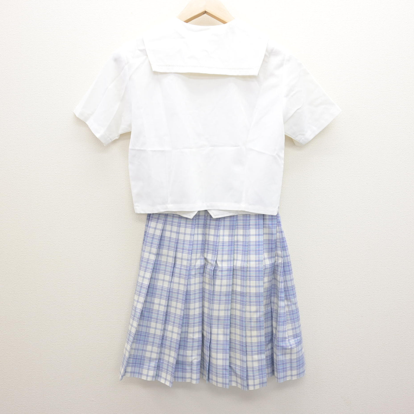 【中古】東京都 八雲学園中学校高等学校 女子制服 2点 (シャツ・スカート) sf122153