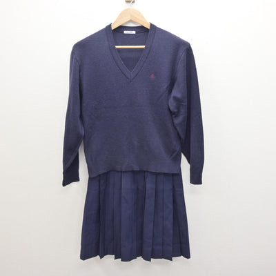 【中古】岩手県 盛岡市立高等学校 女子制服 3点 (ブレザー・ニット・スカート) sf122171