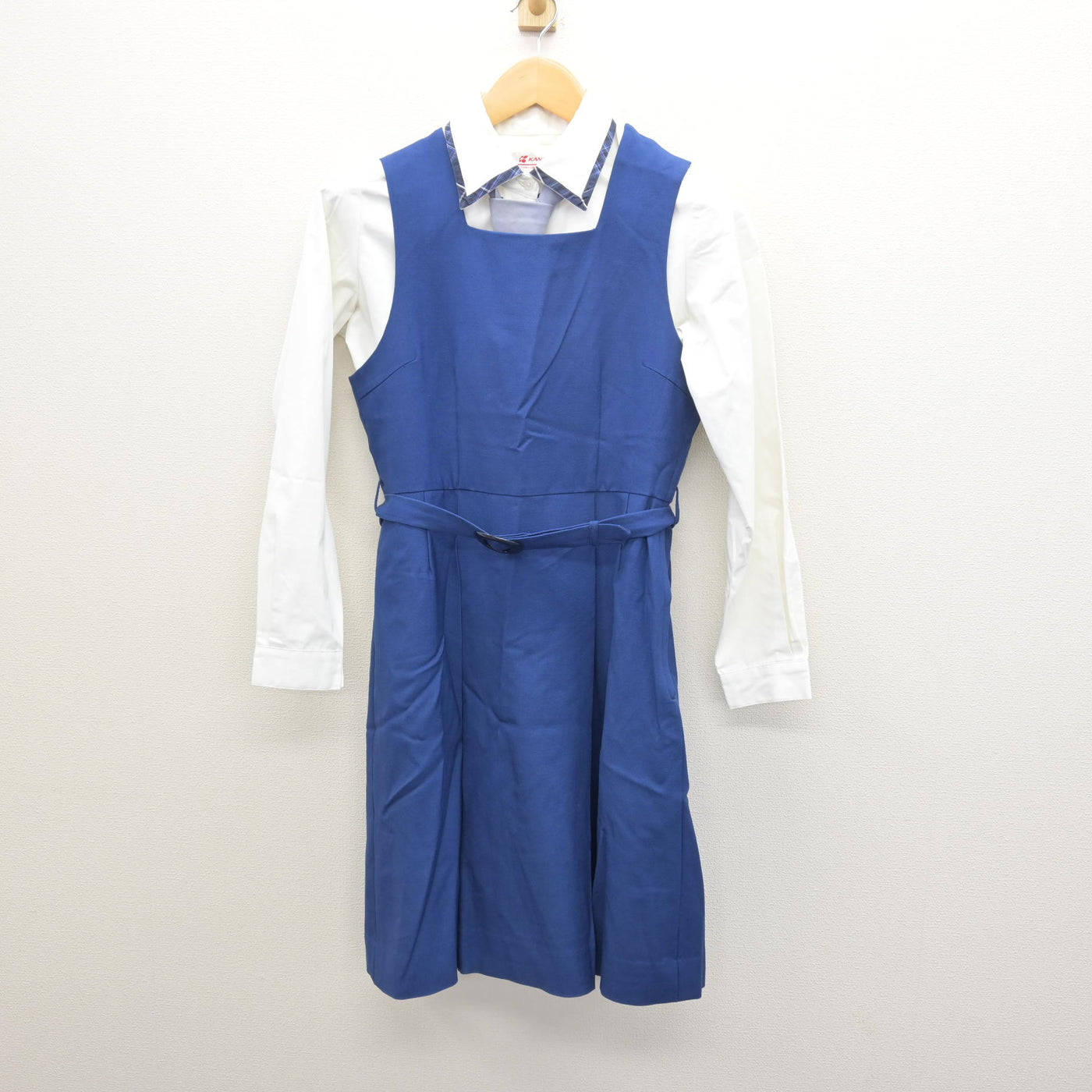 【中古】茨城県 茨城キリスト教学園高等学校 女子制服 5点 (ブレザー・シャツ・ジャンパースカート) sf122450