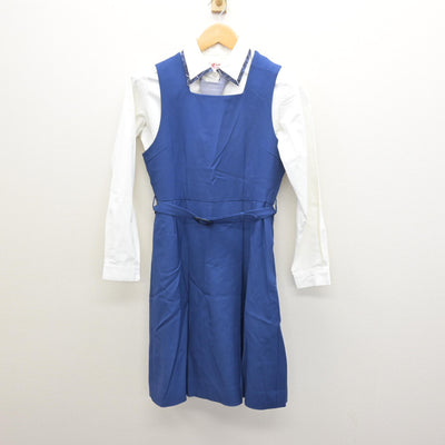 【中古】茨城県 茨城キリスト教学園高等学校 女子制服 5点 (ブレザー・シャツ・ジャンパースカート) sf122450