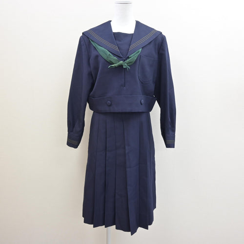 中古】宮城県 渡波中学校 女子制服 3点 (ブレザー・スカート) sf042626