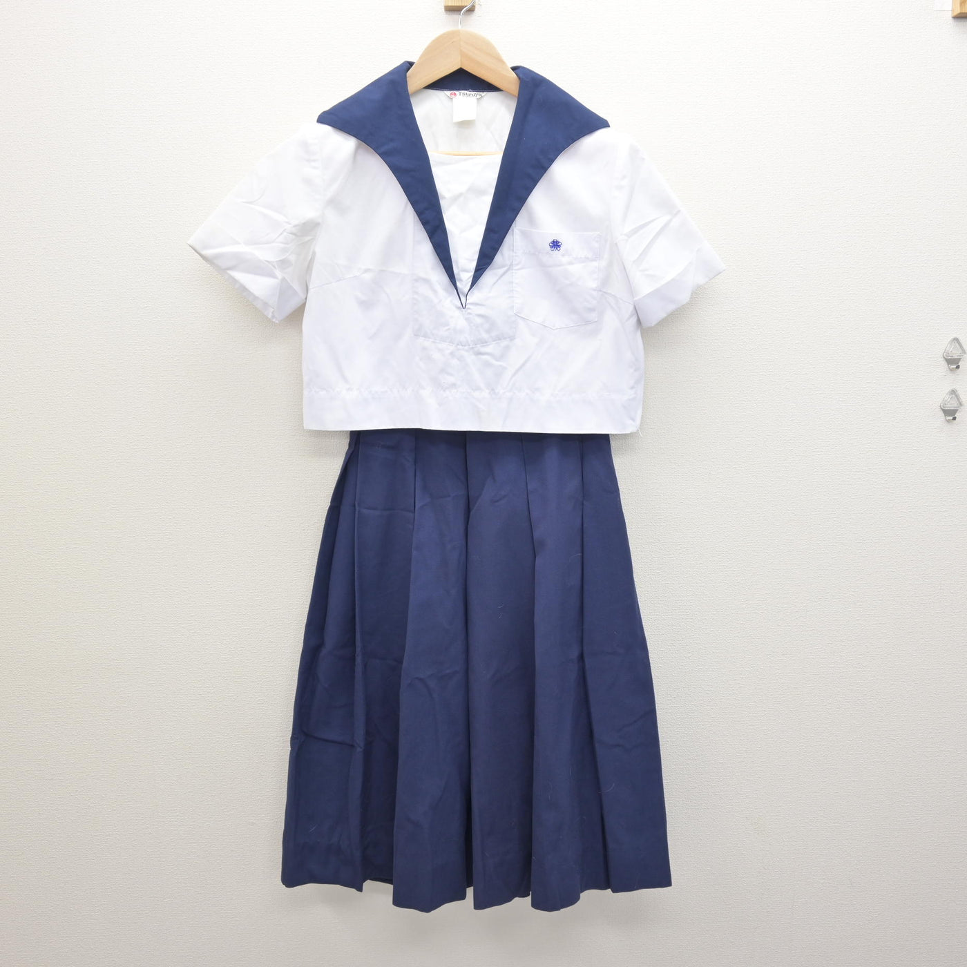 中古】熊本県 大津高等学校 女子制服 4点 (シャツ・シャツ・スカート
