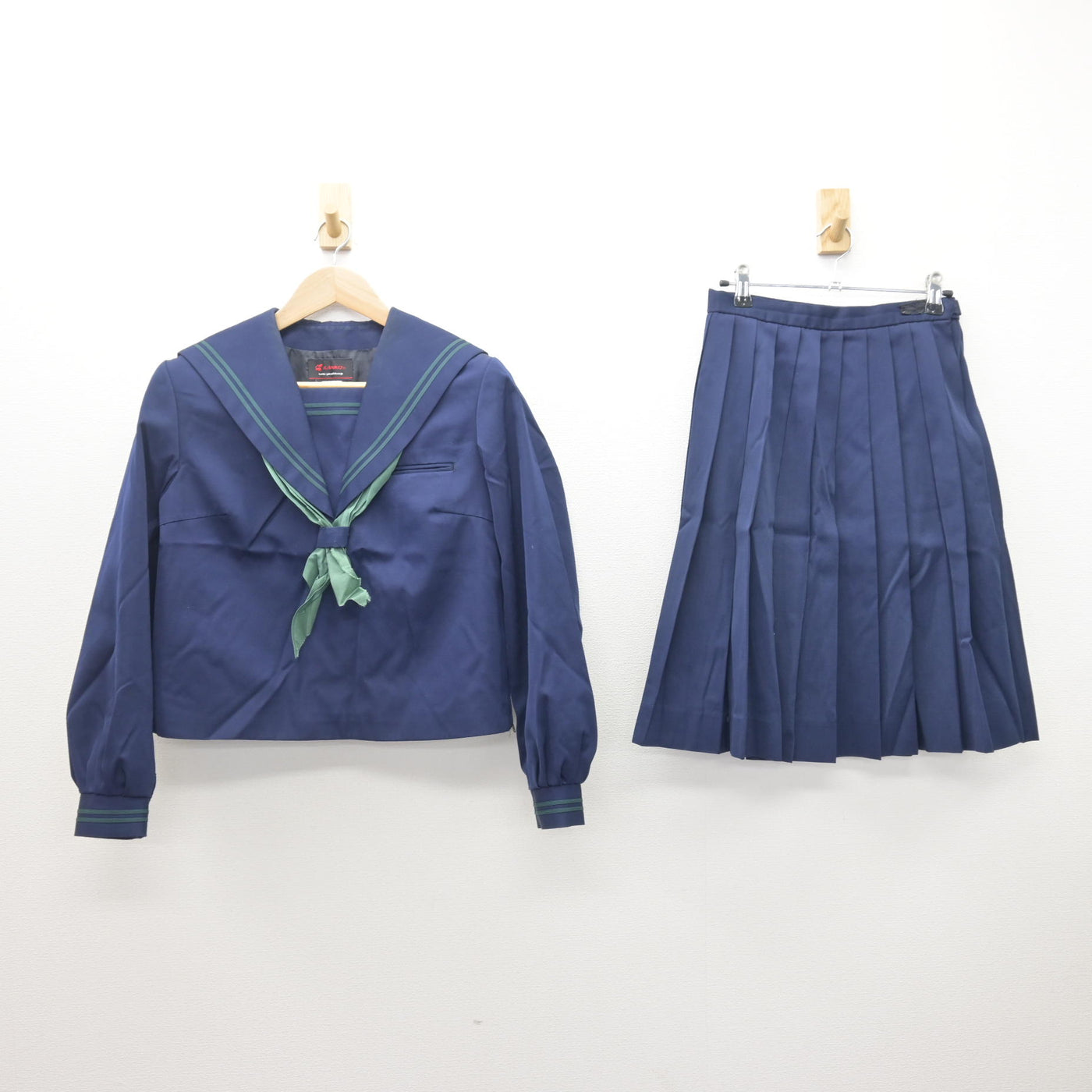 中古】滋賀県 大東中学校/旧制服 女子制服 3点 (セーラー服・スカート 