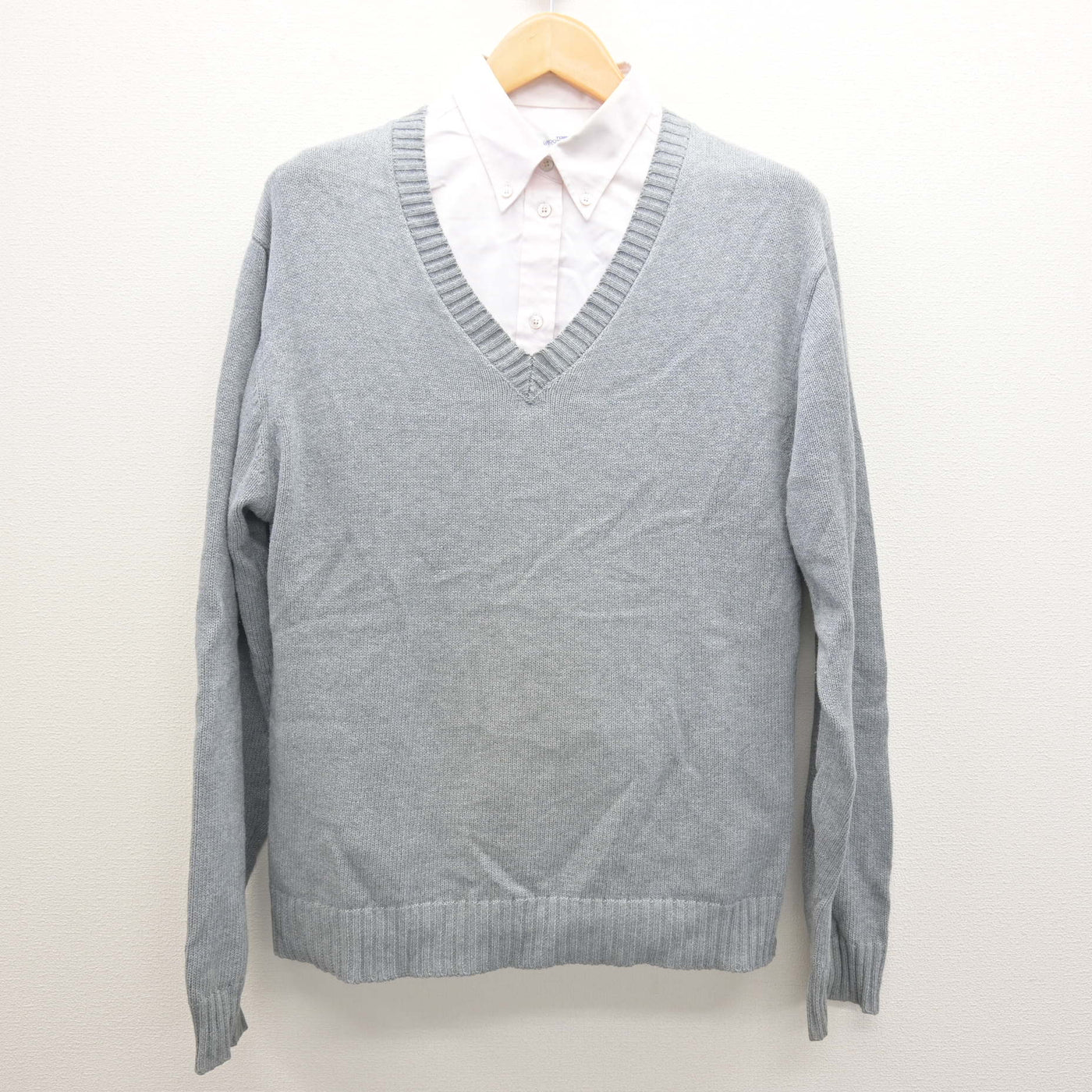 中古】埼玉県 狭山緑陽高等学校 女子制服 2点 (ニット・シャツ 