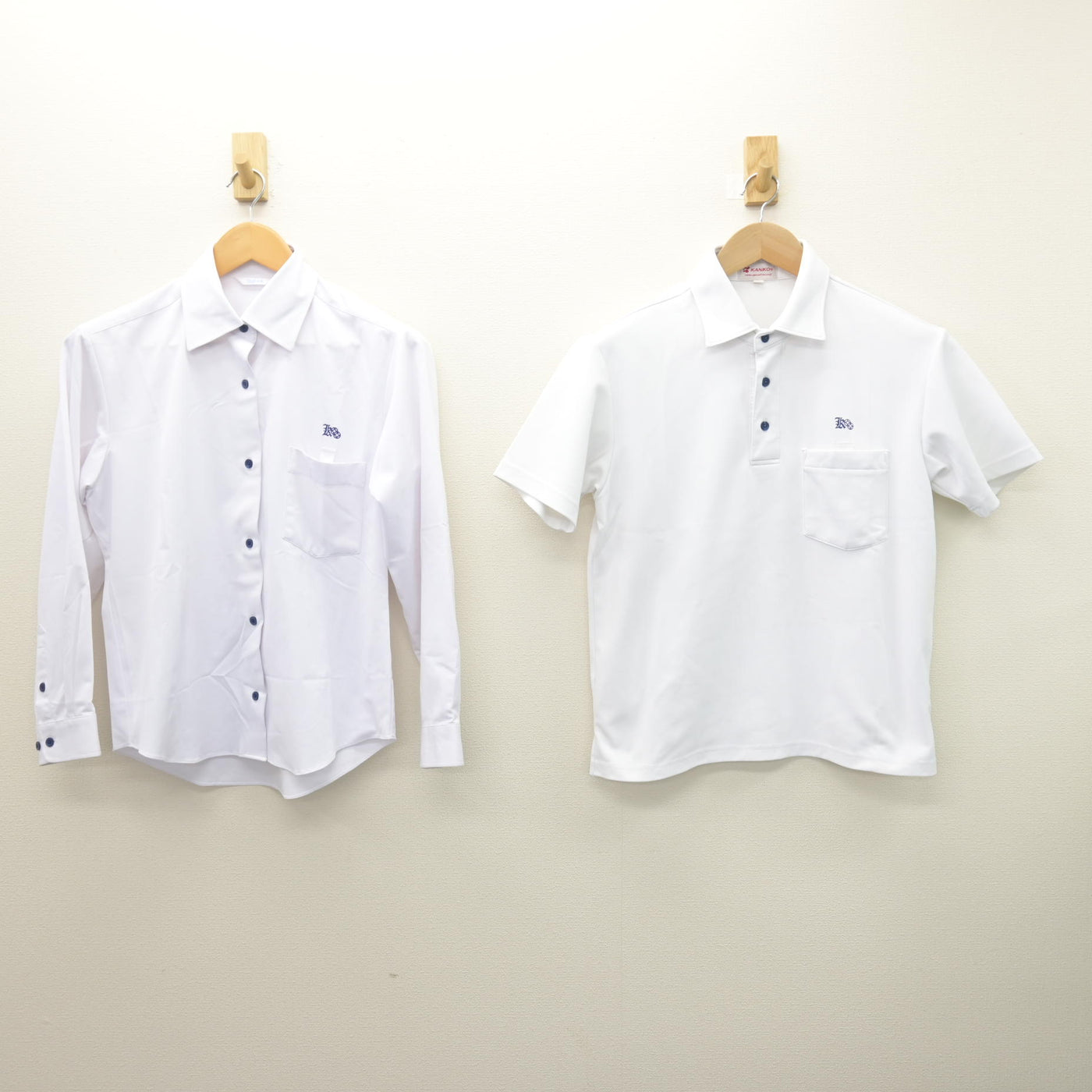 中古】福岡県 久留米市内中学標準服 女子制服 2点 (シャツ・シャツ 