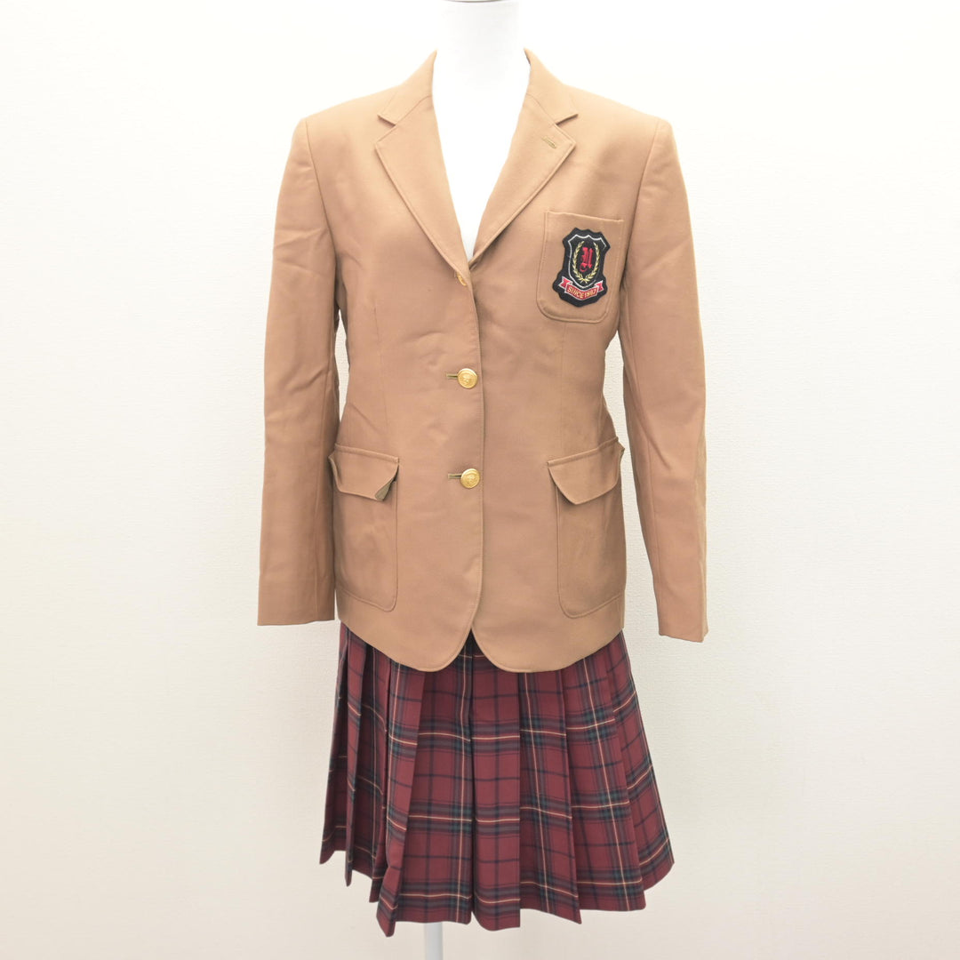 中古】山口県 中村女子高等学校 女子制服 2点 (ブレザー・スカート