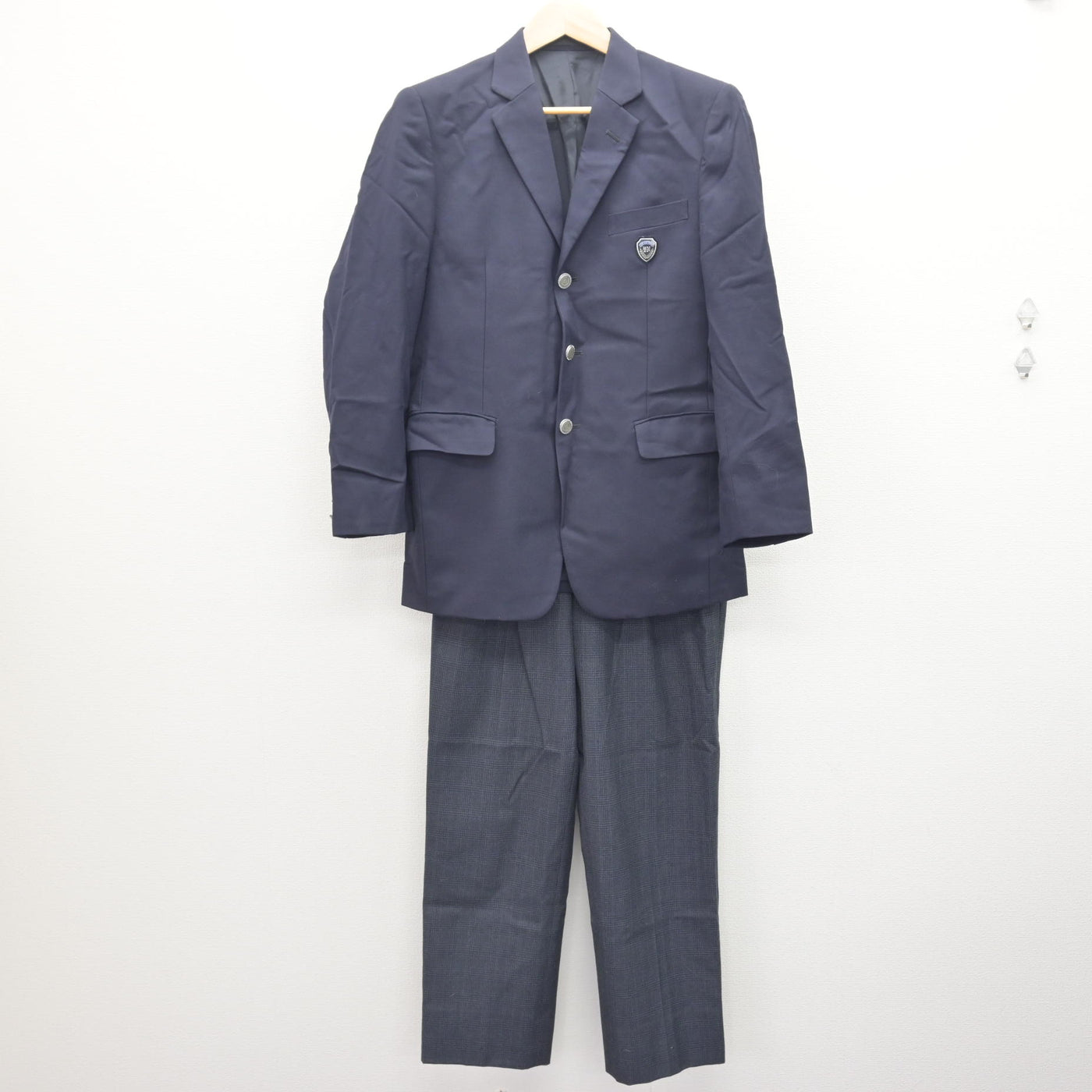 中古】千葉県 八千代西高等学校 男子制服 3点 (ブレザー・ズボン 