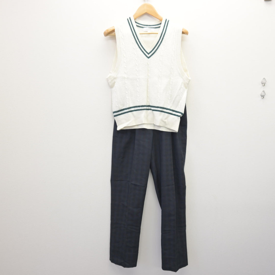 新品☆秀岳館制服ズボン 中古】熊本県 秀岳館高等学校 男子制服 2点 (ニットベスト・ズボン