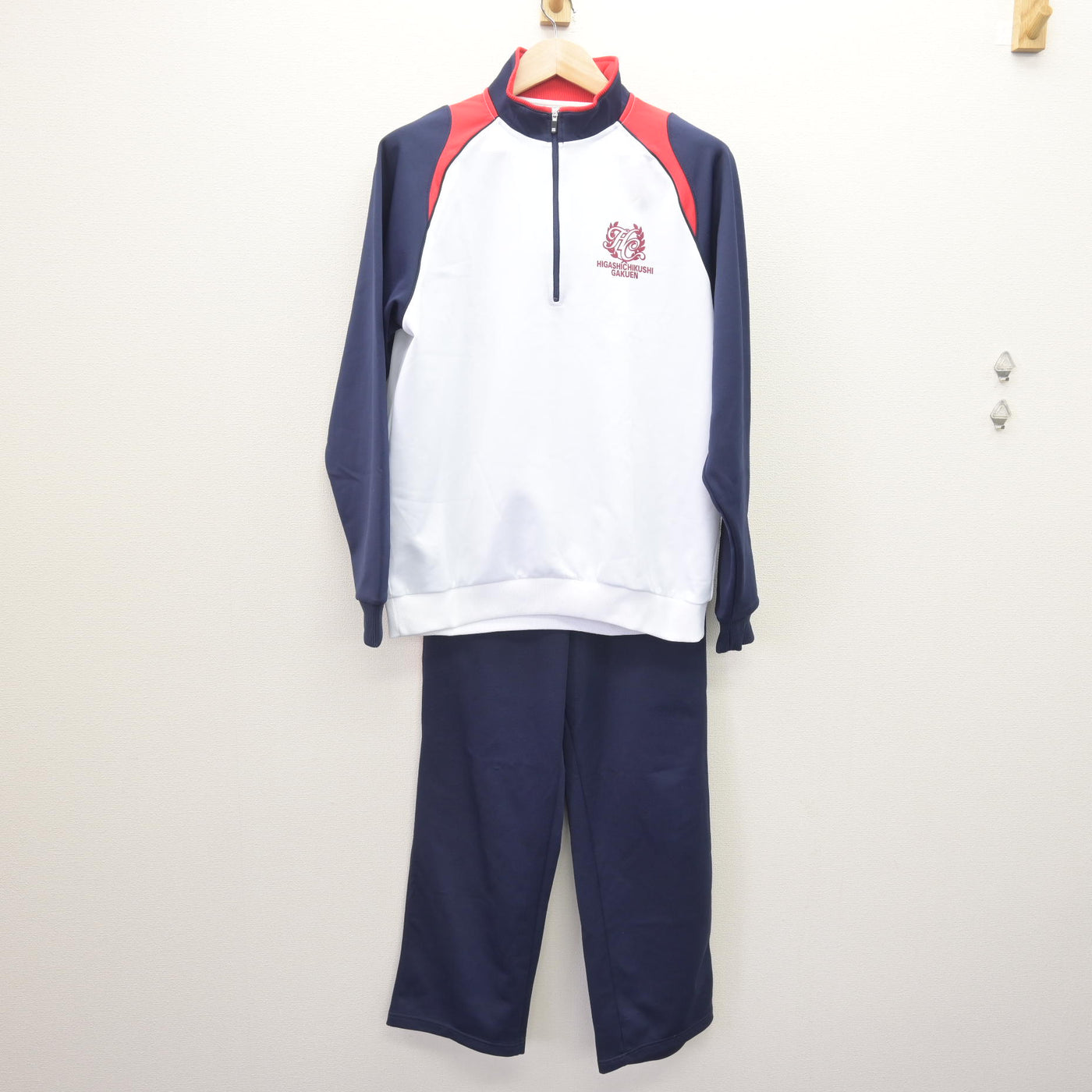 中古】福岡県 東筑紫学園高等学校 女子制服 2点 (ジャージ 上