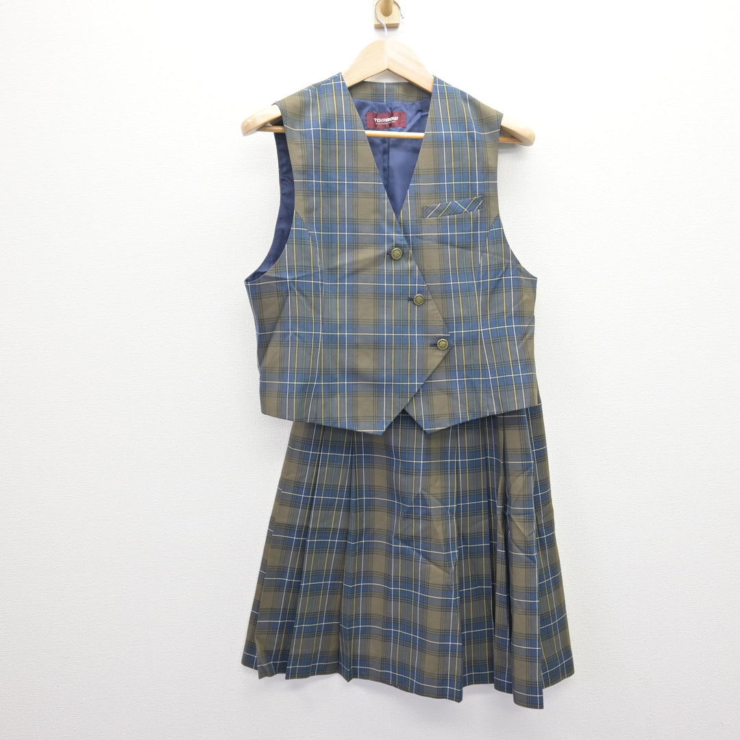 平岡中央中学校　女子ブレザー、スカート 中古】北海道 平岡中央中学校 女子制服 4点 (ブレザー・ベスト
