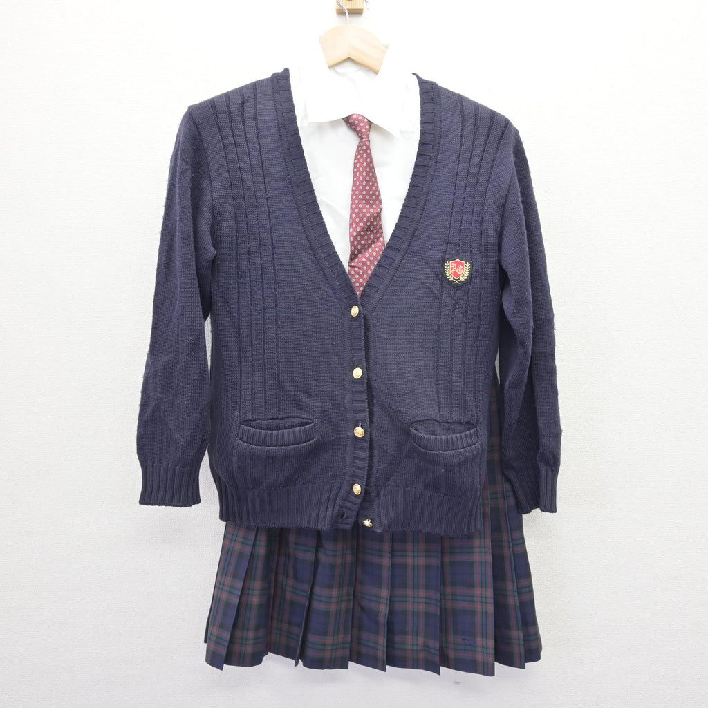 中古】愛知県 安城学園高等学校 女子制服 4点 (ニット・シャツ 