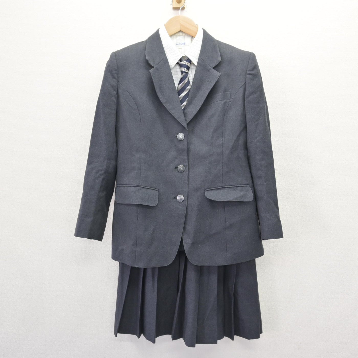 中古】千葉県 銚子高等学校 女子制服 4点 (ブレザー・シャツ・スカート