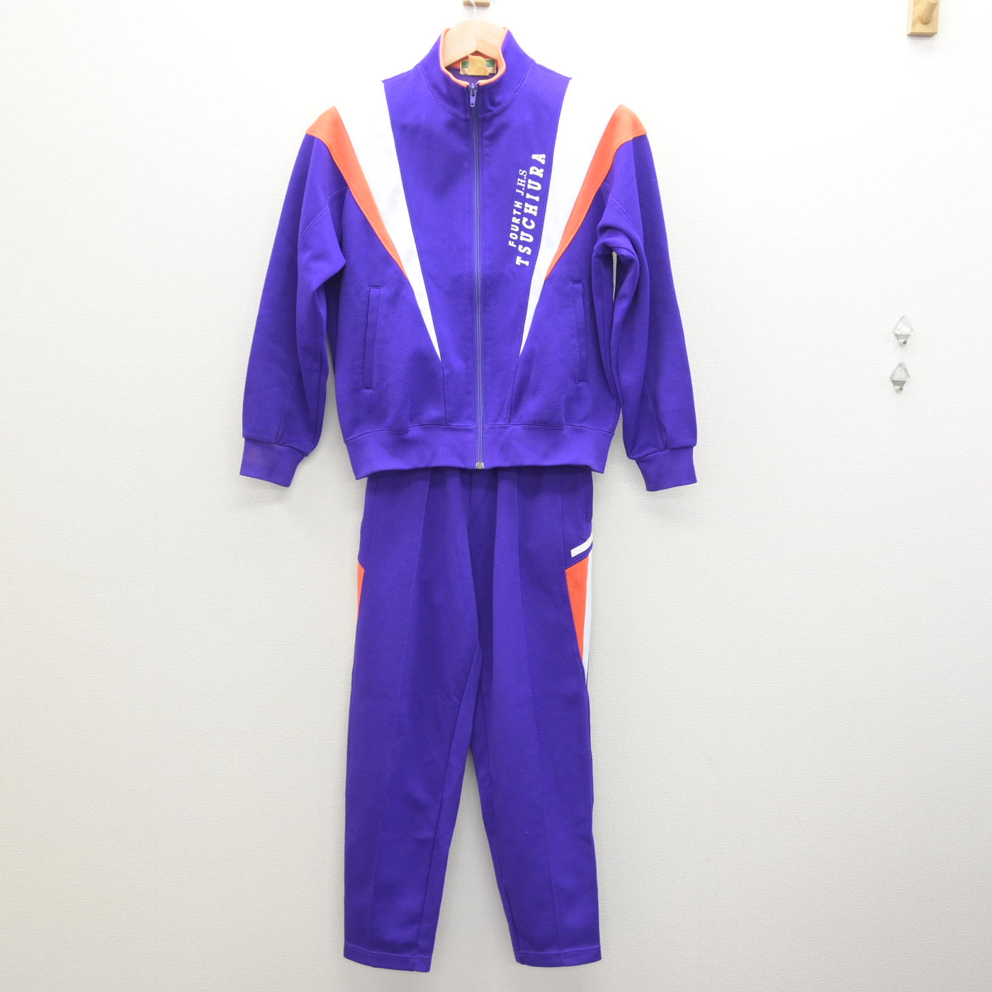 中古】茨城県 土浦第四中学校 女子制服 2点 (ジャージ 上・ジャージ 下