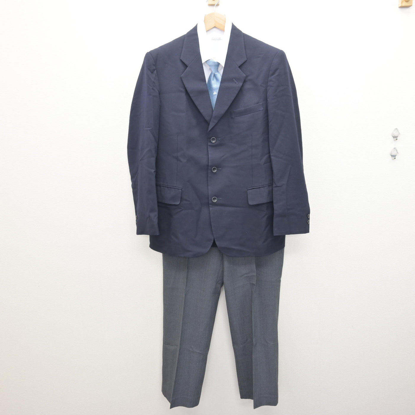 中古】香川県 英明高等学校 男子制服 4点 (ブレザー・シャツ・ズボン 