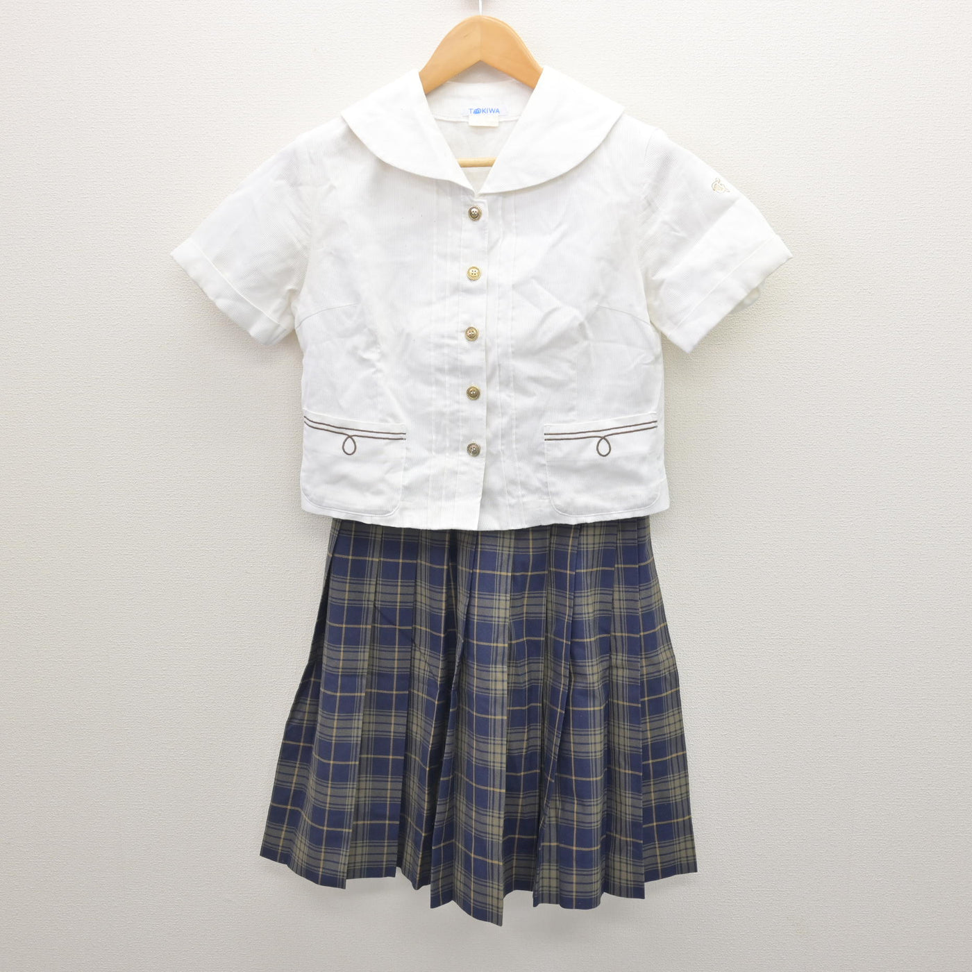 中古】大分県 大分東明高等学校 女子制服 2点 (シャツ・スカート 