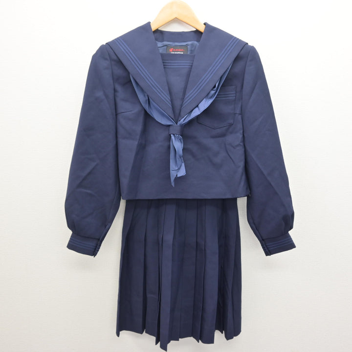 中古】滋賀県 松原中学校 女子制服 4点 (セーラー服・スカート