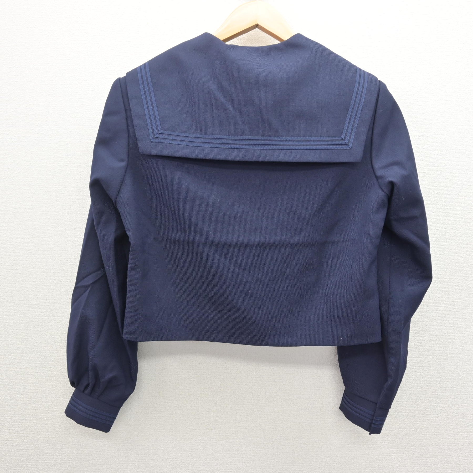 中古】滋賀県 松原中学校 女子制服 4点 (セーラー服・スカート