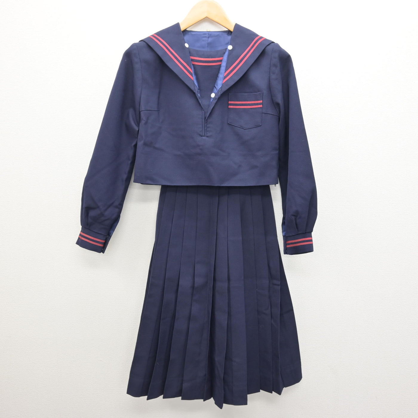 中古】群馬県 共愛学園高等学校/旧制服 女子制服 2点 (セーラー服 