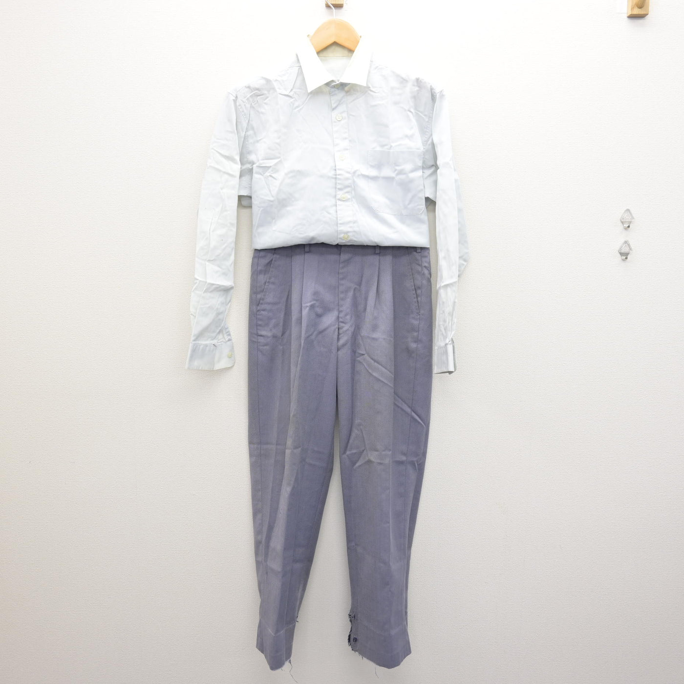 中古】三重県 四日市高等学校 男子制服 2点 (シャツ・ズボン) sf123997 