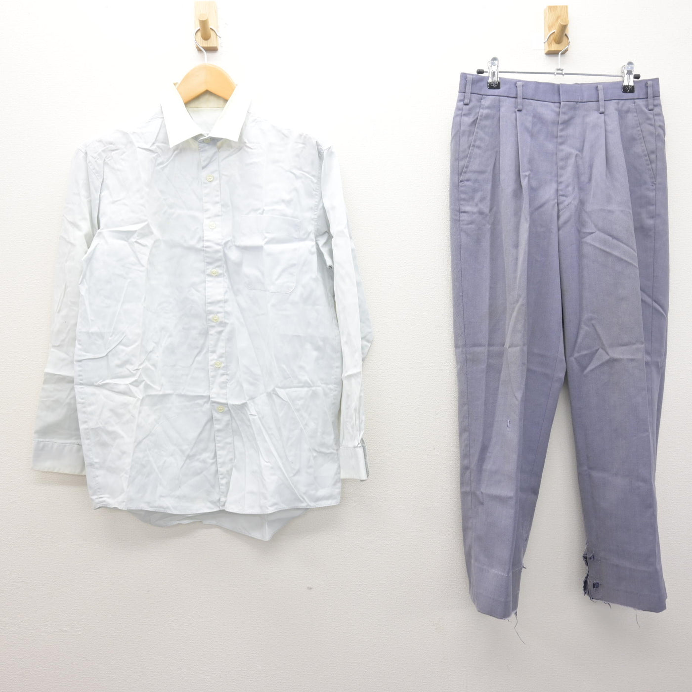 中古】三重県 四日市高等学校 男子制服 2点 (シャツ・ズボン) sf123997 