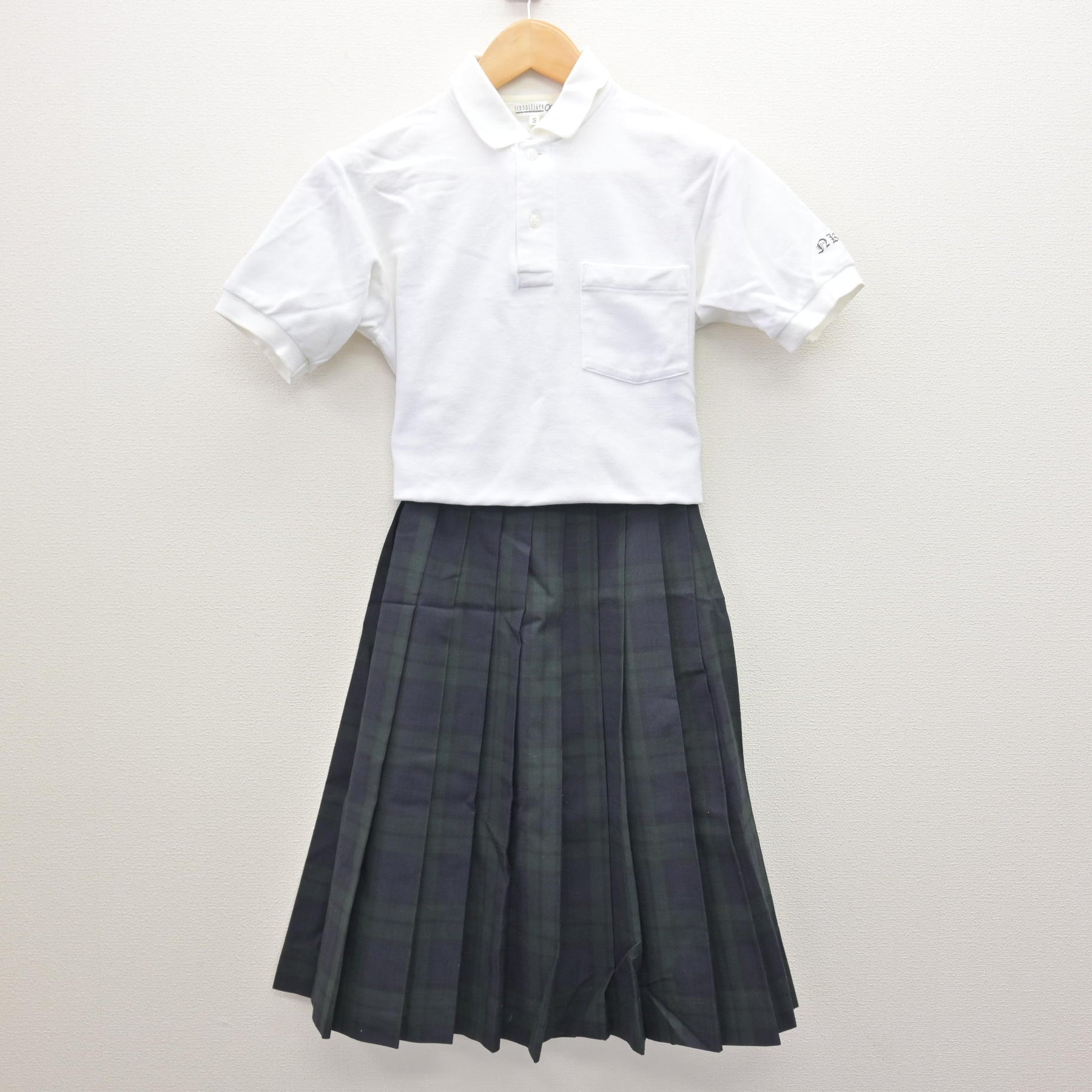 南港北中学校のスカート 2 中古】大阪府 南港北中学校 女子制服 2点 (シャツ・スカート) sf124086