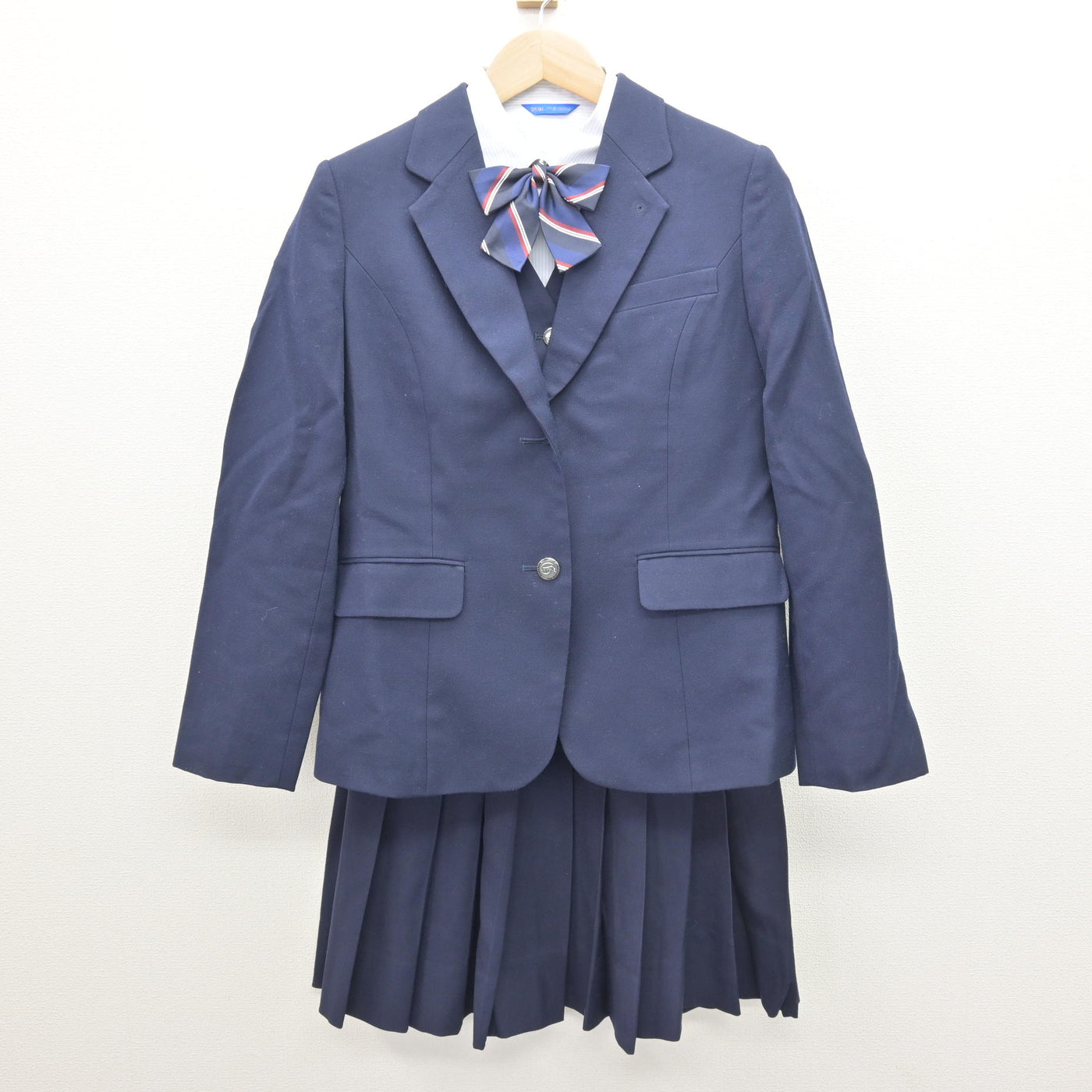 中古】山梨県 山梨学院高等学校 女子制服 5点 (ブレザー・ベスト 
