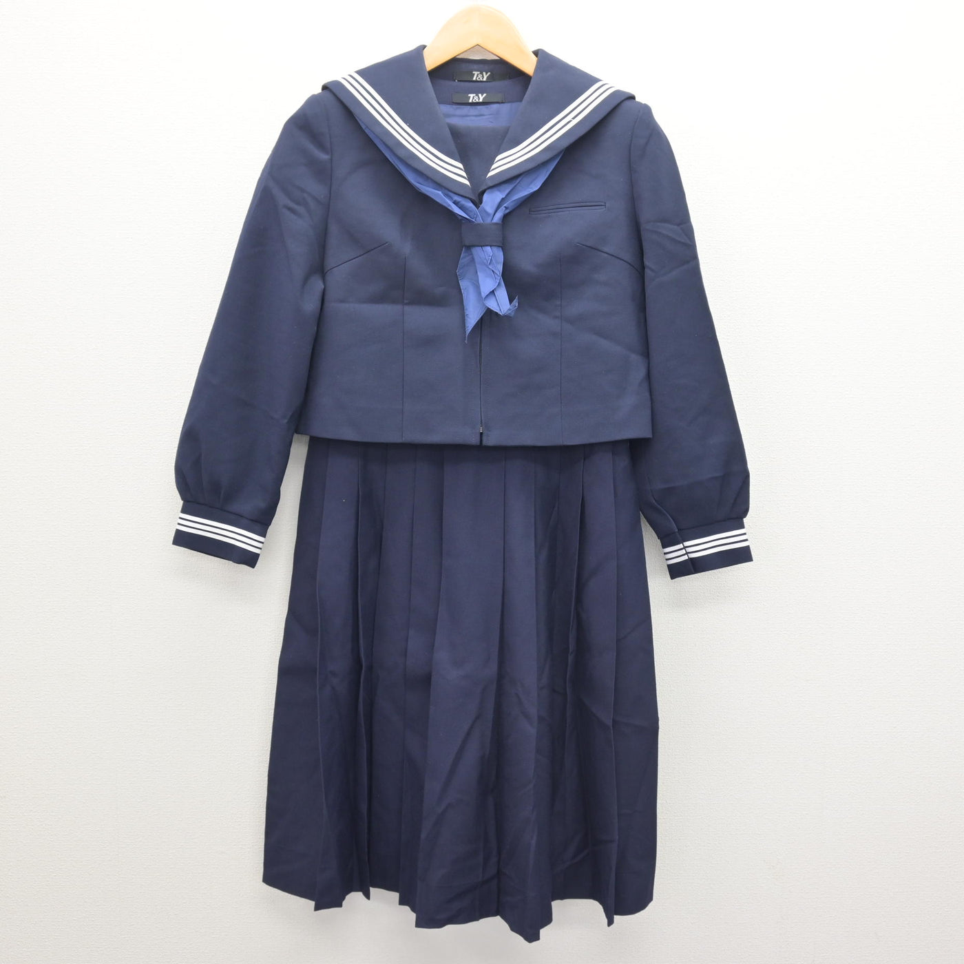 中古】神奈川県 座間市立南中学校/旧制服 女子制服 4点 (セーラー服