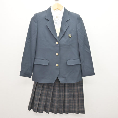 中古】北海道 新川西中学校 女子制服 5点 (ブレザー・ベスト・シャツ 