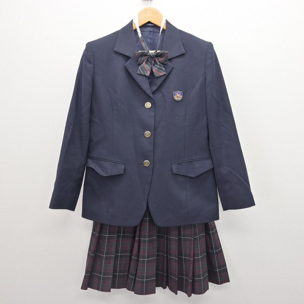 中古】兵庫県 明石北高等学校 女子制服 4点 (ブレザー・ニット 