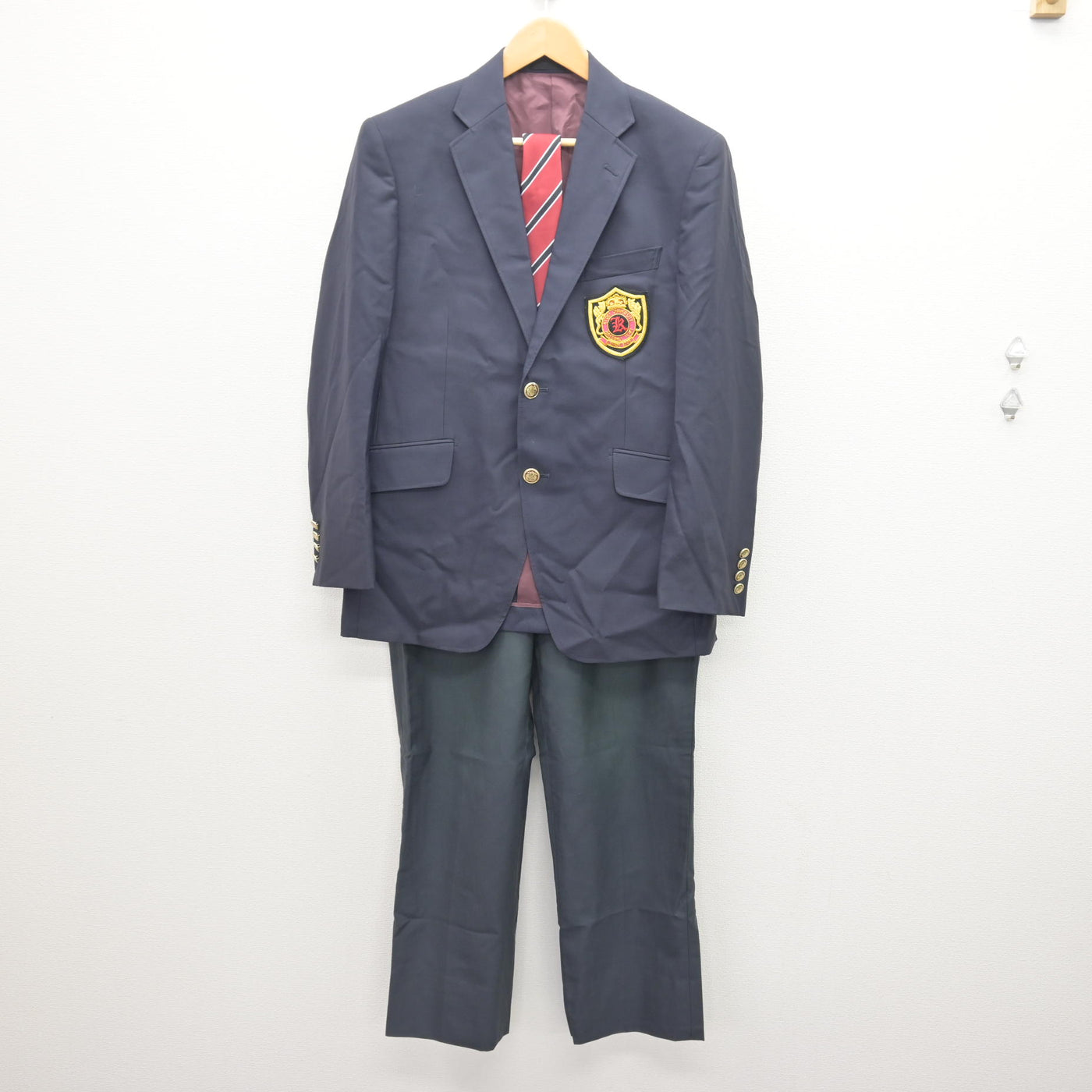 中古】埼玉県 共栄大学/硬式野球部 男子制服 3点 (ブレザー・ズボン 