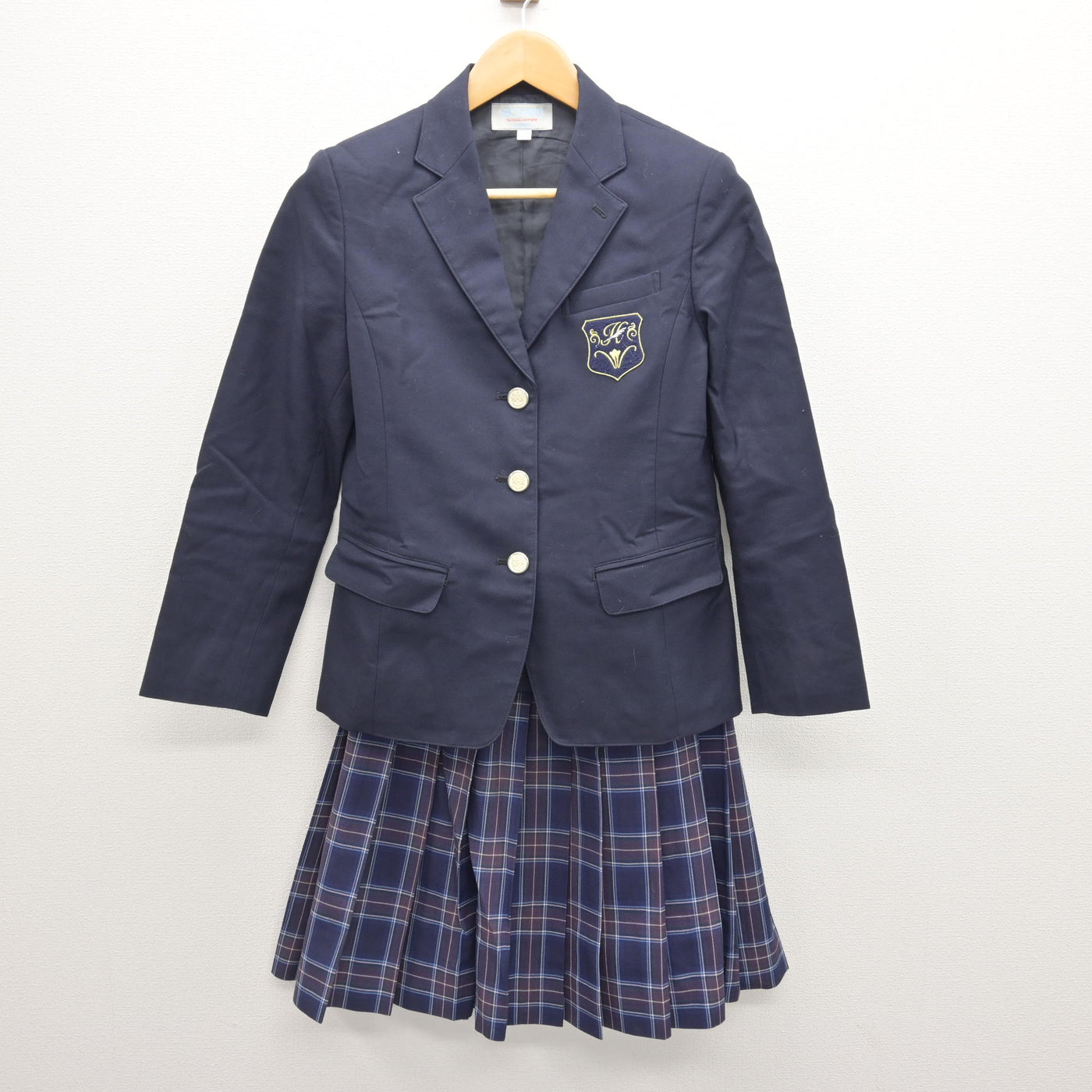 中古】神奈川県 白鵬女子高等学校 女子制服 3点 (ブレザー・スカート 