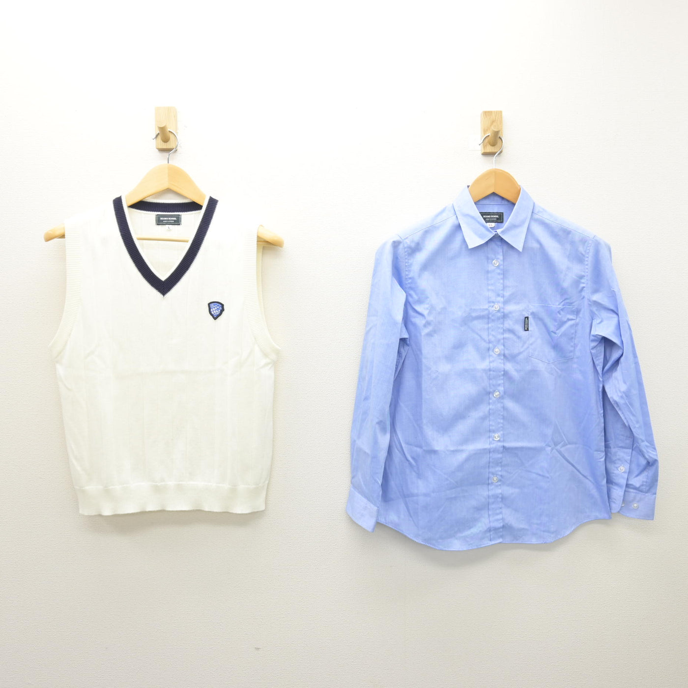 中古】北海道 札幌創成高等学校 女子制服 2点 (ニットベスト・シャツ 