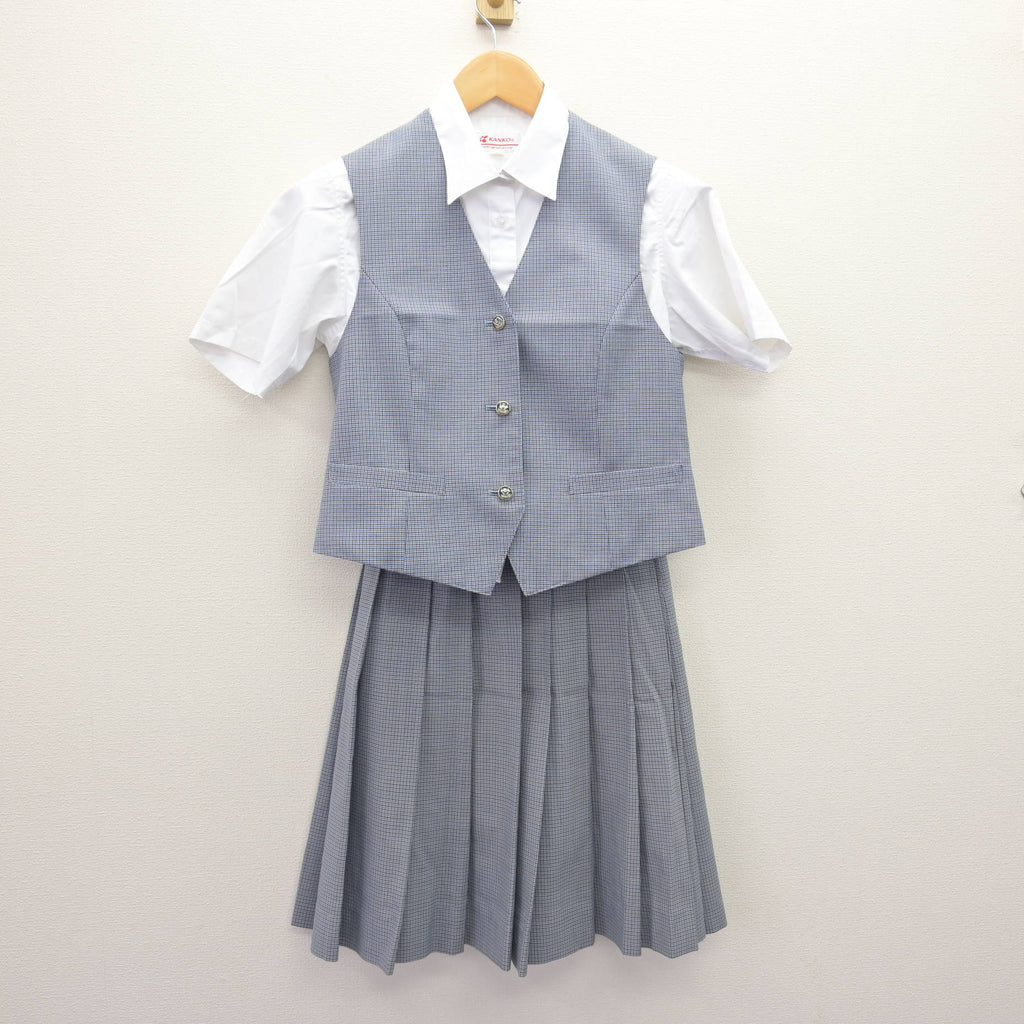 中古】神奈川県 桐光学園中学校・高等学校 女子制服 3点 (ベスト