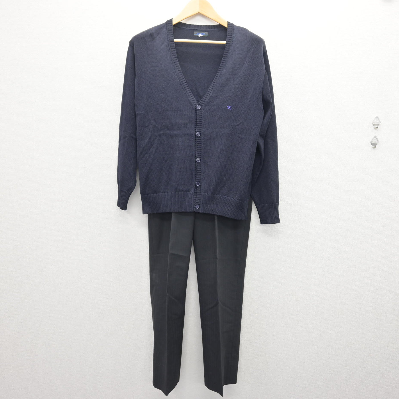 中古】千葉県 小金高等学校 男子制服 2点 (ニット・ズボン) sf125186 