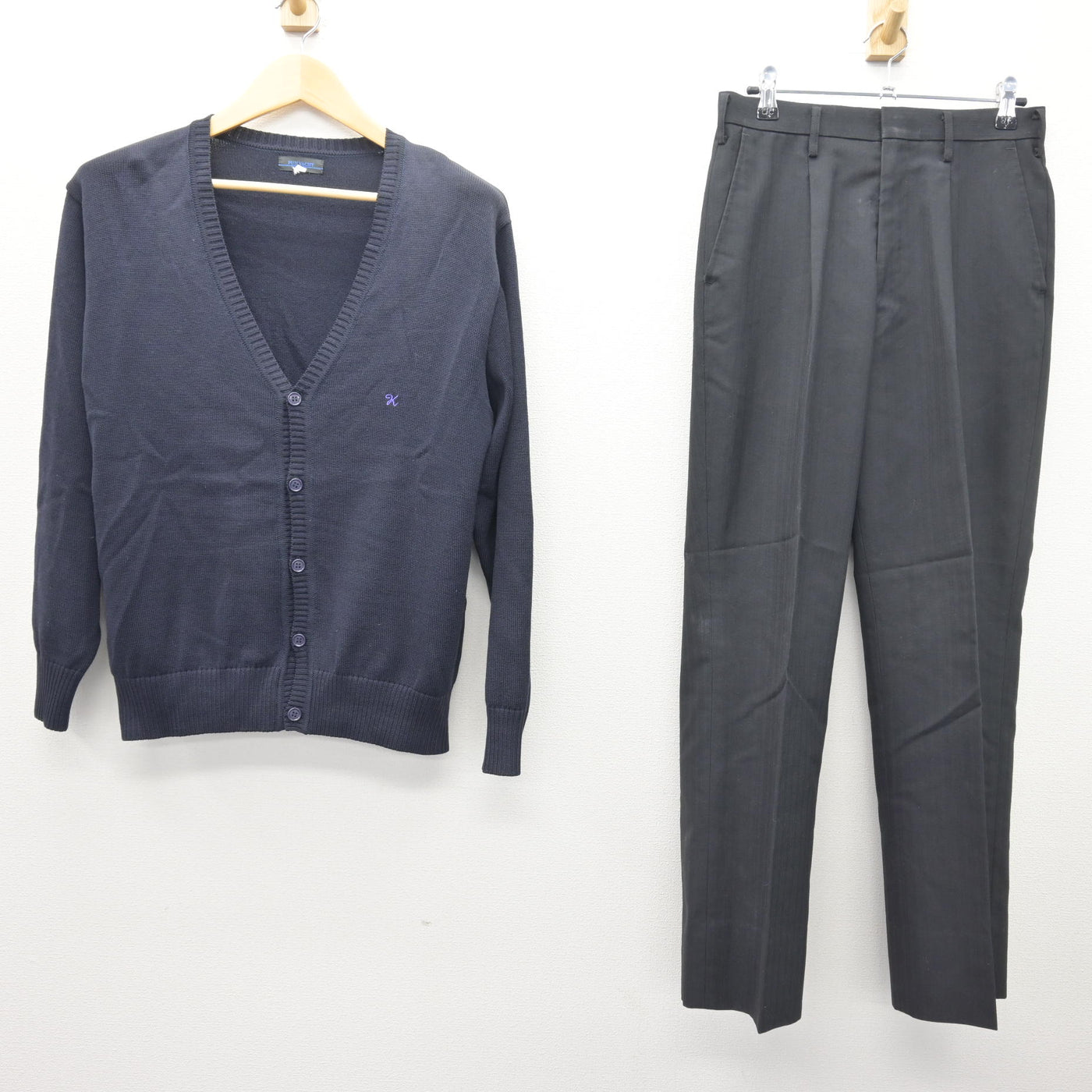 中古】千葉県 小金高等学校 男子制服 2点 (ニット・ズボン) sf125186 