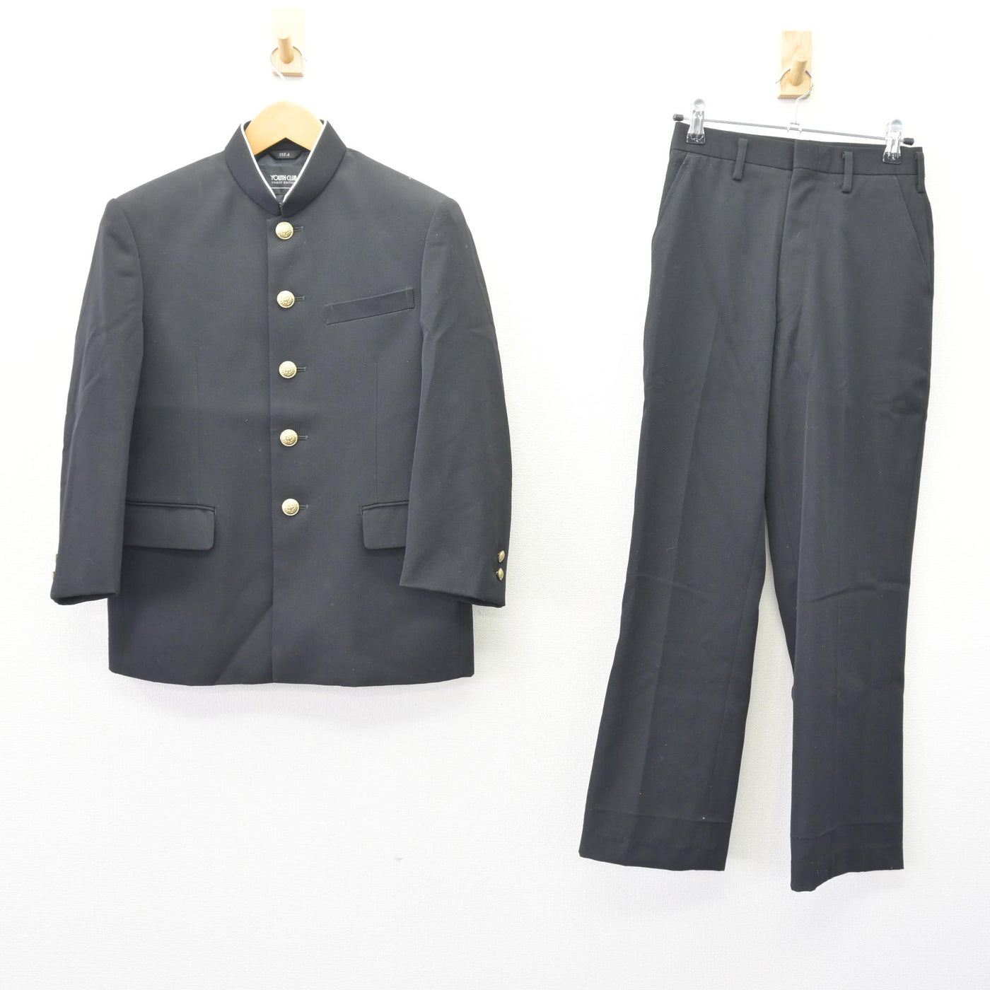 中古】大阪府 貝掛中学校 男子制服 3点 (学ラン・ズボン・ズボン 