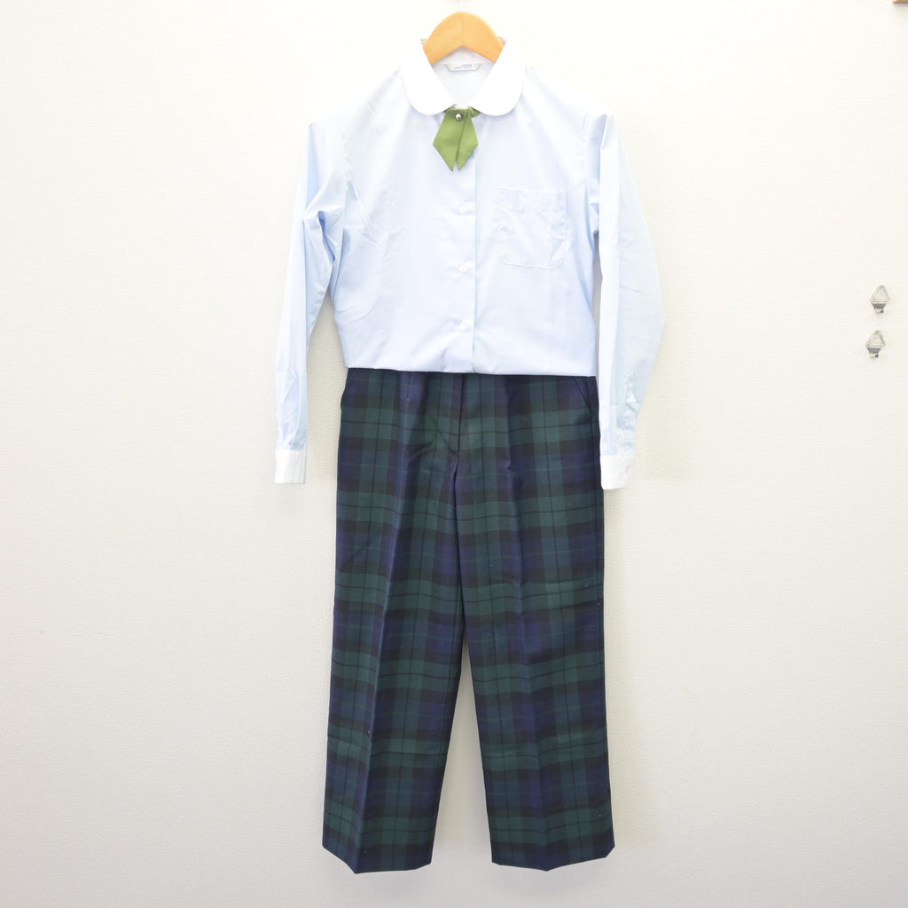 中古】和歌山県 和歌山信愛中学校 女子制服 3点 (シャツ・ズボン