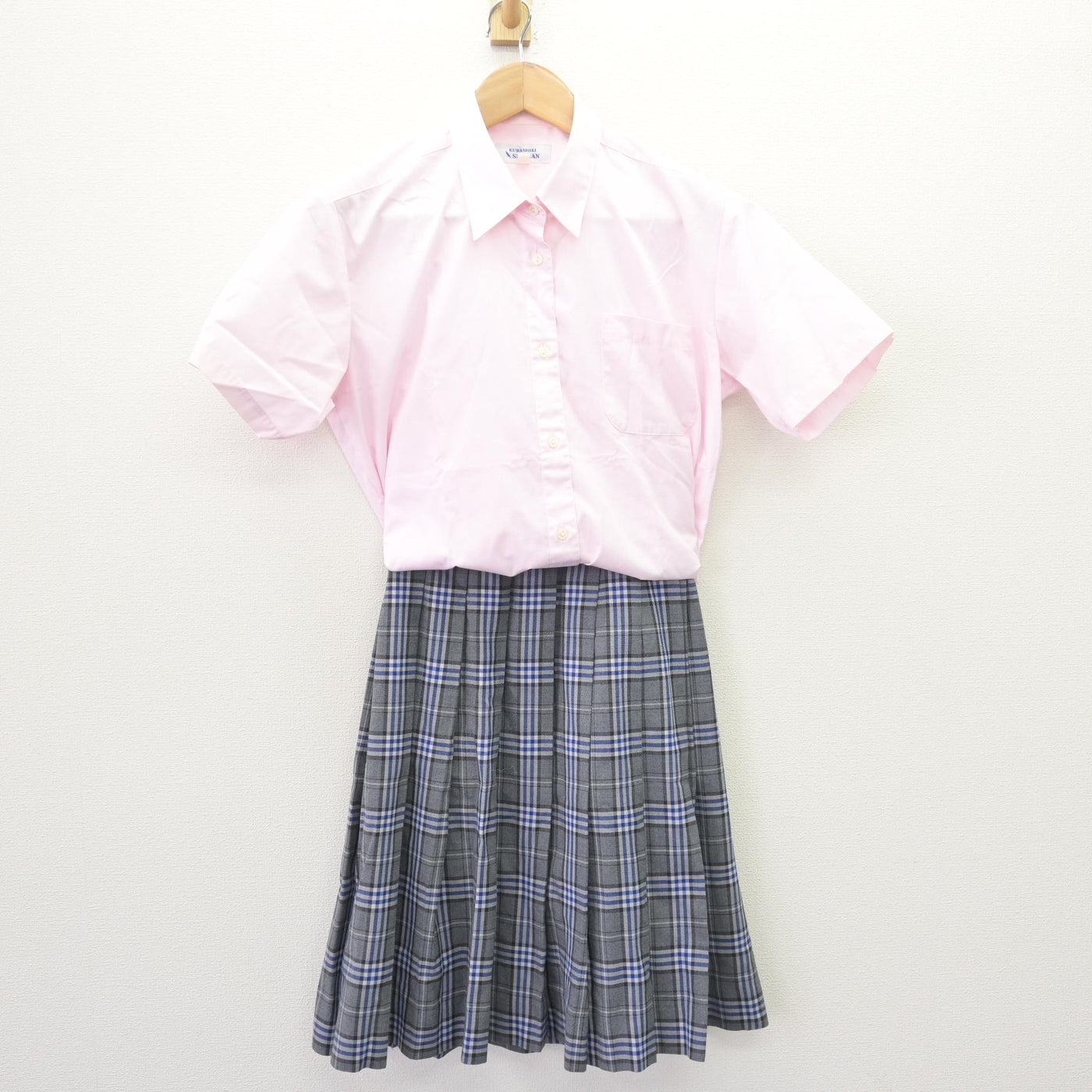 中古】岡山県 倉敷翔南高等学校 女子制服 2点 (シャツ・スカート