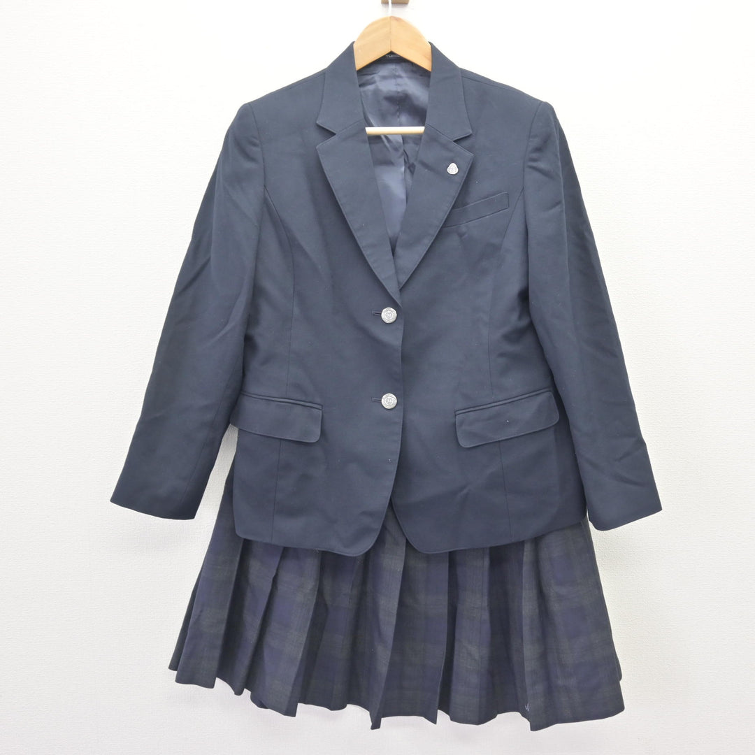 埼玉県松伏高等学校　男子　制服　 中古】埼玉県 松伏高等学校 女子制服 3点 (ブレザー・スカート